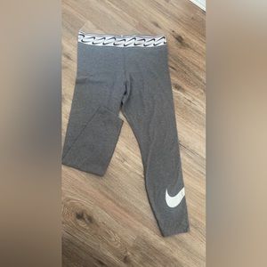 Nike full-length gray cotton leggings